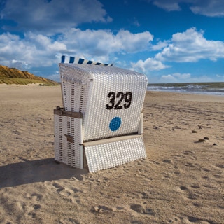 Strandkorb am Strand